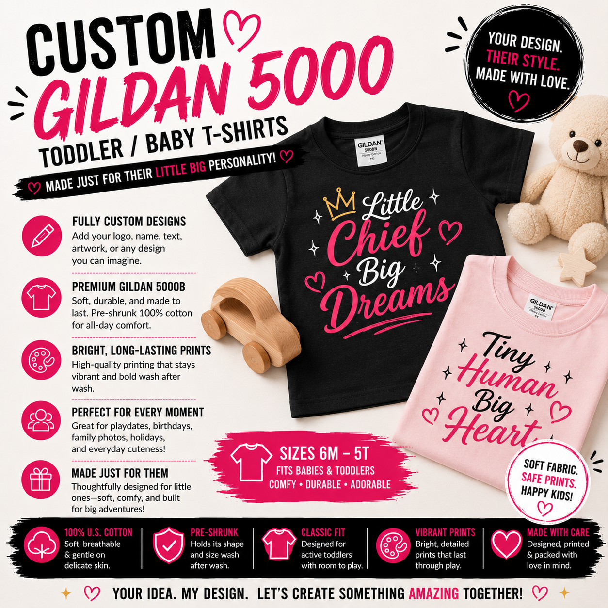 Custom Shirt - Gildan 5000 Toddler 2T-5T