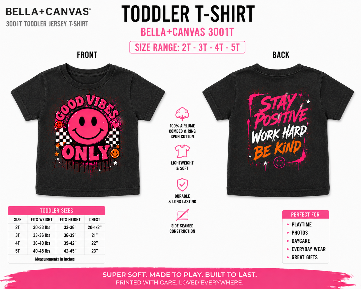 Custom Shirt - Bella+Canvas 3001 Toddler 2T-5T