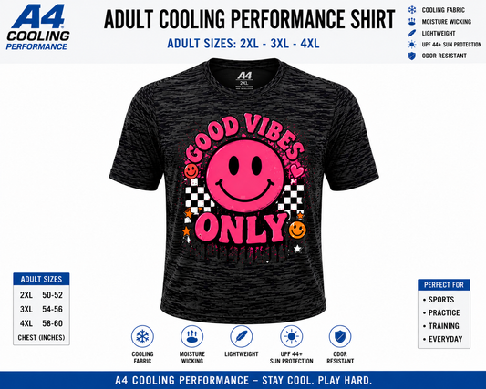 Dri Fit Shirt - A4 Cooling Performance Adult 2XL-4XL Front Only