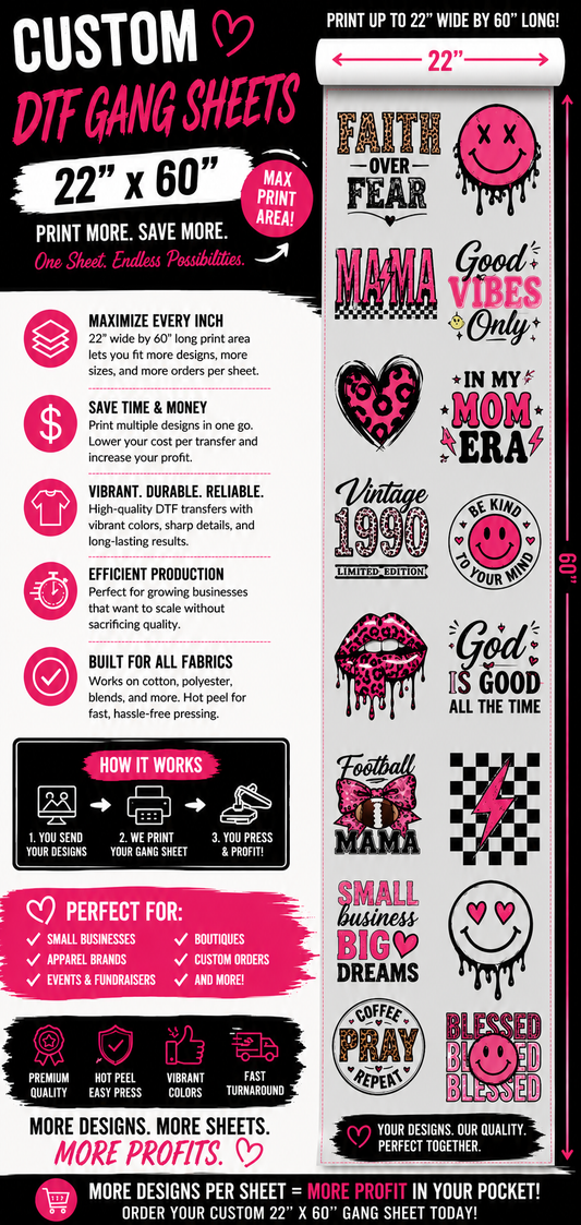 Gang Sheet 22x60