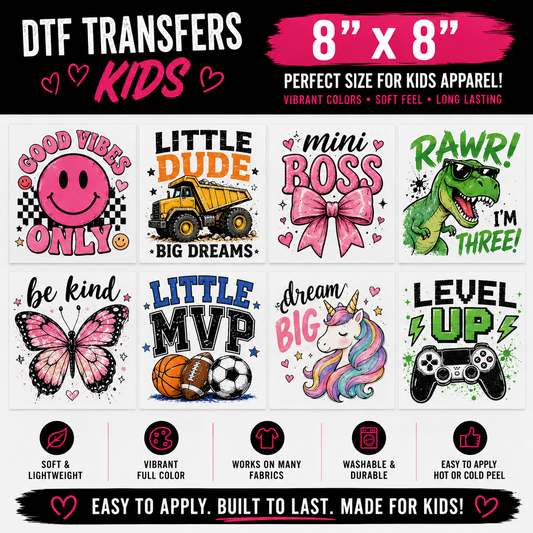 DTF Transfer Kids 8x8