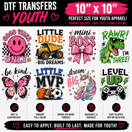 DTF Transfer Youth 10x10