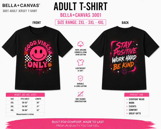 Custom Shirt - Bella+Canvas 3001 Adult 2XL-4XL