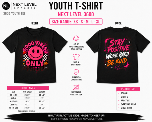 Custom Shirt - Next Level 3600 Youth XS-XL