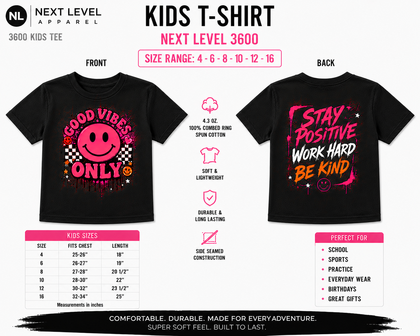 Custom Shirt - Next Level 3600 Kids 4-16