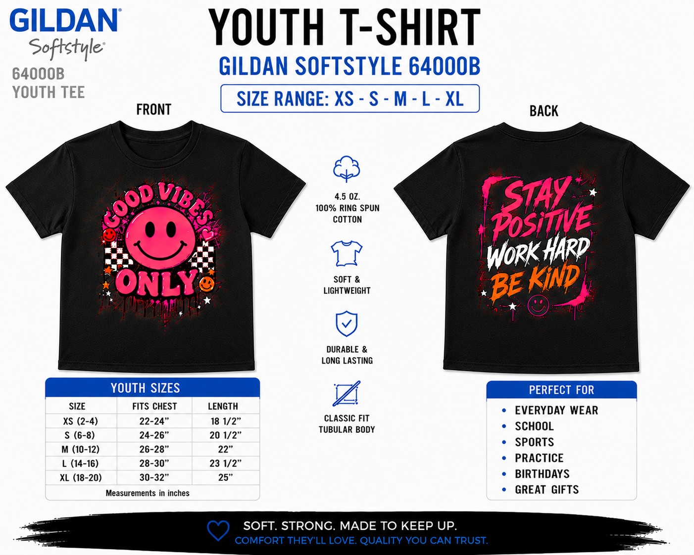 Custom Shirt - Gildan Softstyle Youth XS-XL